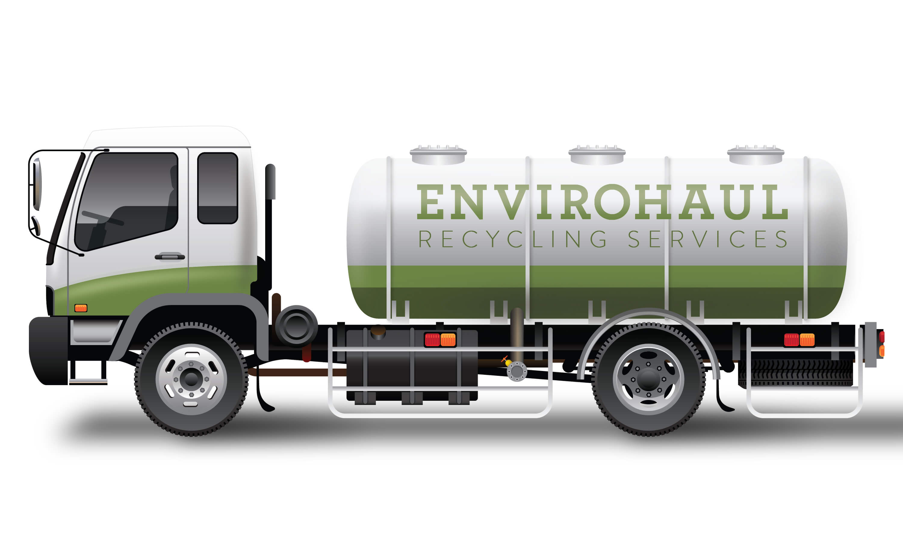tank trailer with envirohaul recycling services written on the side